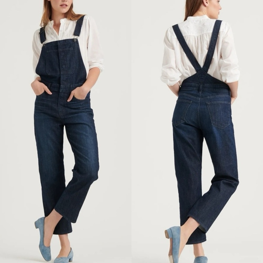 Lucky Brand Women's Bridgette Cropped Denim Overalls